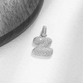 Custom silver iced-out letter Z pendant with micropave cubic zirconia crystals - Letter Z