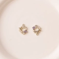 Nautical gold pendants with purple shells and pearls for DIY jewelry making and crafts - Purple Shell Starfish Style