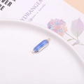 Light blue oval crystal connector with gold plated frame for DIY jewelry making - Light Blue Jade