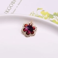 Exquisite gold-plated snowflake pendant with iridescent red and purple gradient crystal - Reddish Brown