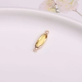 Gold-plated oval yellow crystal connector charm for DIY jewelry making and bracelet design - Gold