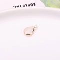 Pendentif goutte en cristal rose pâle avec bordure dorée pour bijoux faits main - Jade Blanc