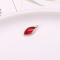 Marquise ruby crystal pendant with gold plating for DIY jewelry making and earrings - 5x10 Marquise Single Pendant / Red