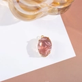 Oval mauve crystal pendant charm in gold plated setting for DIY jewelry making - 12x19mm Oval Single Pendant / 10 Pieces Pack / Medium Purple