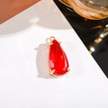 Red teardrop crystal pendant with gold claw setting for DIY jewelry making - 11x24mm Water Drop Single Pendant / Red