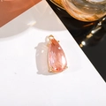 Pink pear-cut crystal pendant with gold-plated metal claw setting for jewelry making - 11x24mm Water Drop Single Pendant / Rose Red