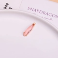 Pink teardrop crystal pendant with gold-plated claw setting for jewelry making - Rose Red