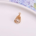 14K vergulde druppelvormige hanger met witte parel en draadwikkeling voor DIY sieraden - Parelhanger / 11# Traanvorm Draad Omwikkeld Goud