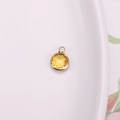 Goldener runder Kristallanhänger mit hellgoldener Kupferplattierung für DIY-Schmuck - Gold