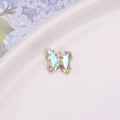 Pendentif papillon iridescent avec cadre doré et cristal coloré pour bijoux DIY - Lumière du Ciel