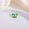 Macro shot of faceted crystal butterfly pendant with vibrant green and yellow gradient - Green-Yellow Gradient (D8-908)