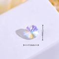 Macro view of 11mm faceted aurora crystal flower bead for DIY jewelry making - AB Color Round (D7-845)