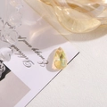 Faceted teardrop crystal pendant with AB rainbow luster and top-drilled hole for DIY - 10x16 Teardrop Drilled Glass / Gold