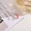 Pink faceted teardrop crystal pendant bead for DIY jewelry making and car ornaments - 10x16 Teardrop Drilled Glass / Rose Red
