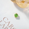 Pendentif en cristal vert carré doré 18k pour la création de bijoux DIY - Vert clair