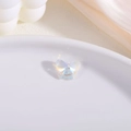 Iridescent AB butterfly crystal bead with vertical hole for DIY jewelry making - AB Clear (D8-913)