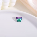 Butterfly crystal charm with purple and green gradient faceted glass for DIY jewelry - Purple-Green Gradient (D8-914)