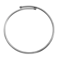 Minimalistische silberne Schlangenkette Choker Halskette mit Metallkappen für Damen - Stahlfarben