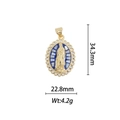 Vue détaillée du pendentif Marie en émail bleu avec dimensions 34,3 mm sur 22,8 mm - Pendentif Vierge Marie En Émail Bleu (DZ322)