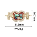 Détail macro du pendentif plaqué or 18k avec émail rouge et zircons blancs sertis - Style Boucle Papillon Rouge (DZ314)
