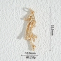 Detail of coral branch shaped 18K gold plated pendant with size 32.5mm and weight 2.0g - Coral Branch Style (DZM-3693)