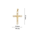 Dettaglio pendente crocifisso dorato con opali e diamanti, dimensioni 37,3x22 mm - Stile Crocifisso - Bianco (DZ-635)