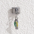 Ciondolo per bracciale italiano con infradito gialla e verde in acciaio inossidabile - 1*0.9cm / Stile Infradito Giallo Verde (MKDZ-470)