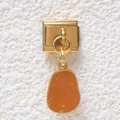 Italian modular charm featuring a gold-plated potato pendant for DIY charm bracelets - Potato Style (GMKDZ-501)