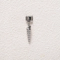 Italian modular charm in stainless steel featuring a detailed silver conch shell pendant - Conch Pendant (MKDZ-747)