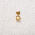 Detail of heart charm with cat eye stone and cubic zirconia for modular bracelet - Light Yellow Cat Eye Heart Style (MKDZ-719)