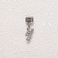 Detailed close-up of a silver lobster charm on an Italian stainless steel modular link - Lobster Pendant (MKDZ-756)