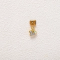 Detail of Italian charm with gold plating and green marquise gem with white rhinestones - Light Green Berry Flower Style (MKDZ-726)