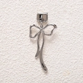 Italian style silver stainless steel modular charm with long ribbon bow pendant - Ribbon Bowknot Style (MKDZ-802)