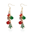 Pendientes de árbol de Navidad con cascabeles y colgantes festivos dorados - Estilo Multi-Colgante Árbol Calcetín Caja Regalo (ZW3189)