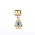 18k gold plated Italian charm pendant featuring a cute one-eyed monster for DIY bracelets - One-Eyed Monster Style (MKDZ-015)