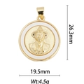 Dimensioni del pendente a rilievo con altezza 26,3mm e larghezza 19,5mm in dettaglio - Rilievo Ritratto Maschile (DZ-1209)