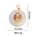 Macro shot of 18k gold ladybug pearl pendant with product dimensions and 1.7g weight - Ladybug Style (DZ-1369)