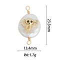 Macro view of elephant-shaped pearl pendant with detailed dimensions and weight - Elephant Head Style (DZ-1375)