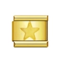 Italian style gold stainless steel modular charm with a pentagram star design - Gold Star (MKBD-187)