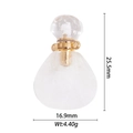 Colgante frasco de perfume de cristal natural con herrajes dorados y dimensiones - Frasco de Cuarzo Transparente (DZ-1581)