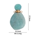 Detalle del colgante frasco de perfume de amazonita con medidas 37,9mm x 22,2mm y peso de 12,43g - Frasco de Amazonita Facetada (DZ-1601)