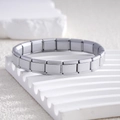 Matt-silbernes Edelstahl-Stretch-Modul-Charm-Armband für Damen und Herren im Italian Style - Modulares Armband (BD-315)
