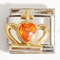 Orange Heart Cross (MK-1380)
