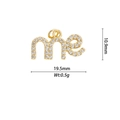 Vue détaillée du pendentif me en cuivre micro-pavé avec dimensions de taille et poids - Style me (DZ-2853)