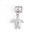 Maglia charm italiana in argento con pendente a forma di tartaruga marina per gioielli DIY - Forma di Tartaruga (DZ-612-S)