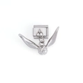 Charm modulare per bracciale in argento con rilievo a forma di gufo in acciaio inox - Rilievo del Gufo (DZ-627-S)