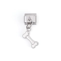 Charm modulare italiano in argento con ciondolo a forma di osso in acciaio inox - Forma di Osso (DZ-618-S)