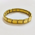 Bracelet à breloques italien en acier inoxydable doré avec maillons modulables - Or Titane
