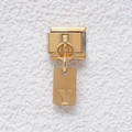 Italienisches Modul-Charm-Armbandglied mit Goldfinish und graviertem Buchstaben Y Anhänger - Buchstabe Y (GMKDZ-292Y)