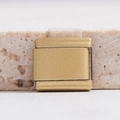 Matte goldene italienische Charm-Glieder mit gebürsteter Textur für DIY-Armbänder - Einzelglied (MKBD-230)